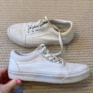 Womens white old skool vans